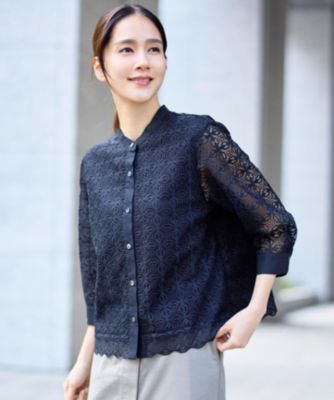 自由区 L(ジユウク エル)のジオメトリックレース ブラウス通販