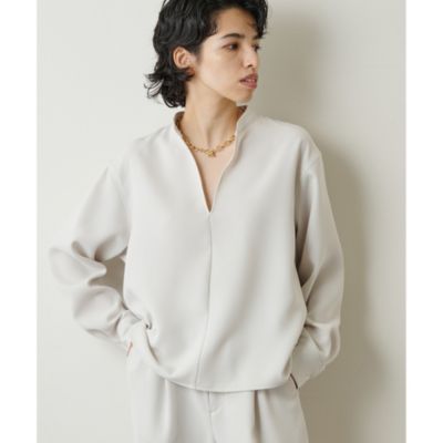 Whim Gazette(ウィム ガゼット)のスタンドスキッパーブラウス通販