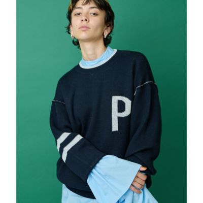 Whim Gazette(ウィム ガゼット)の【THE PAUSE】ロゴニットプルオーバー