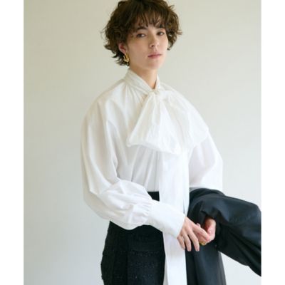 Whim Gazette(ウィム ガゼット)のボウタイドルマンブラウス通販
