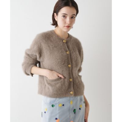 Whim Gazette(ウィム ガゼット)のカシミヤ混ファーニットジャケット