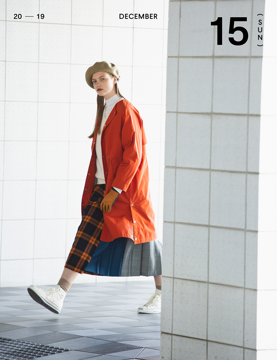 寒い日だってオレンジコートが元気をくれる【“アウトドア”ガールの着