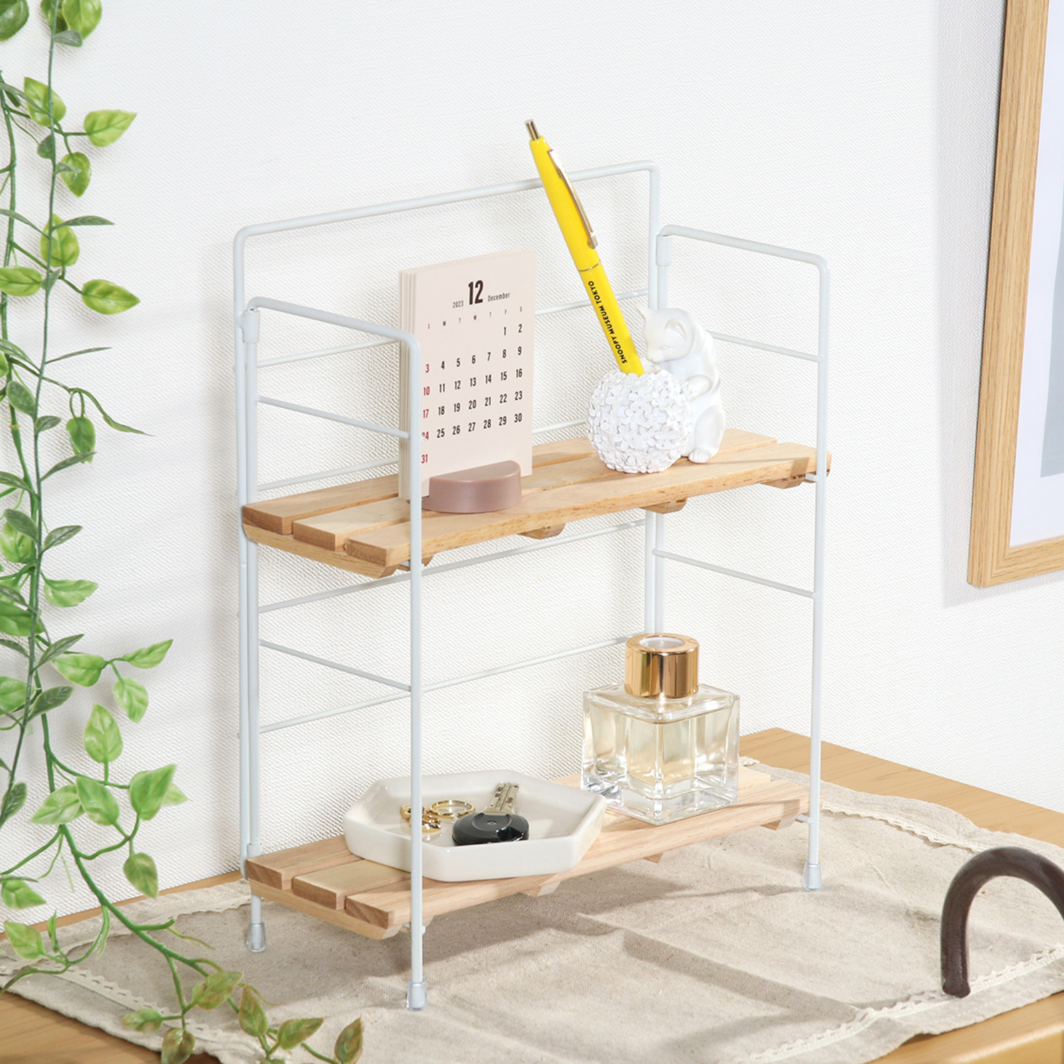 C/D:55003] [セット数:6pcs] ウッドミニシェルフ WH ｜ ORDERING