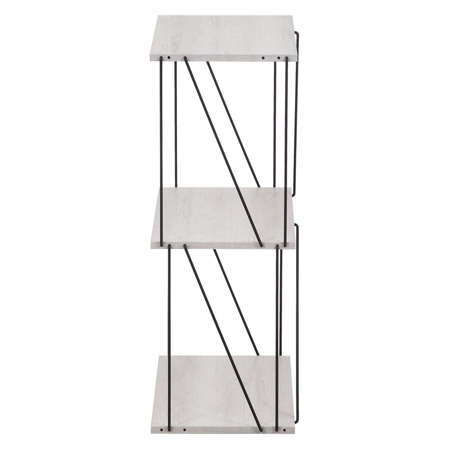 C/D:67326] EZBOワイヤーラック3段 60幅 ホワイトオーク