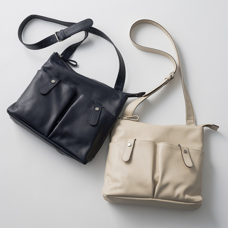 TRIALOGUE STUDIO】ソフトレザー ツインポケットショルダー | 藤巻百貨店