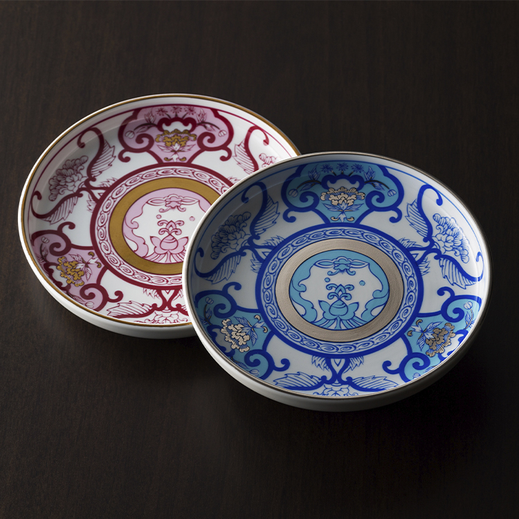 油壺 古伊万里 花と紗綾形紋様 油壺 古伊万里 花と紗綾