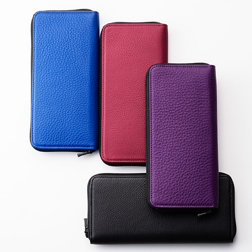 Vintage Revival Productions】roundzip slim wallet/shrink leather