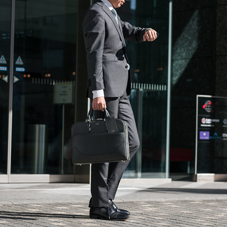 PELLE MORBIDA】Capitanoサフィアーノレザーブリーフバッグ CA015