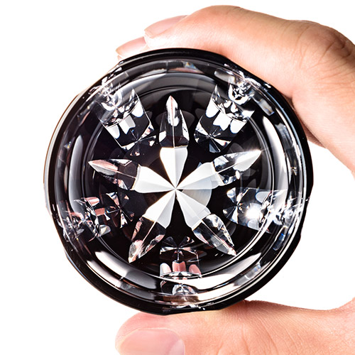 清水硝子】江戸切子「風車」黒ぐいのみ | 藤巻百貨店