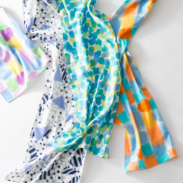 染のさきら】nenari そよふわガーゼストール（手捺染） | 藤巻百貨店