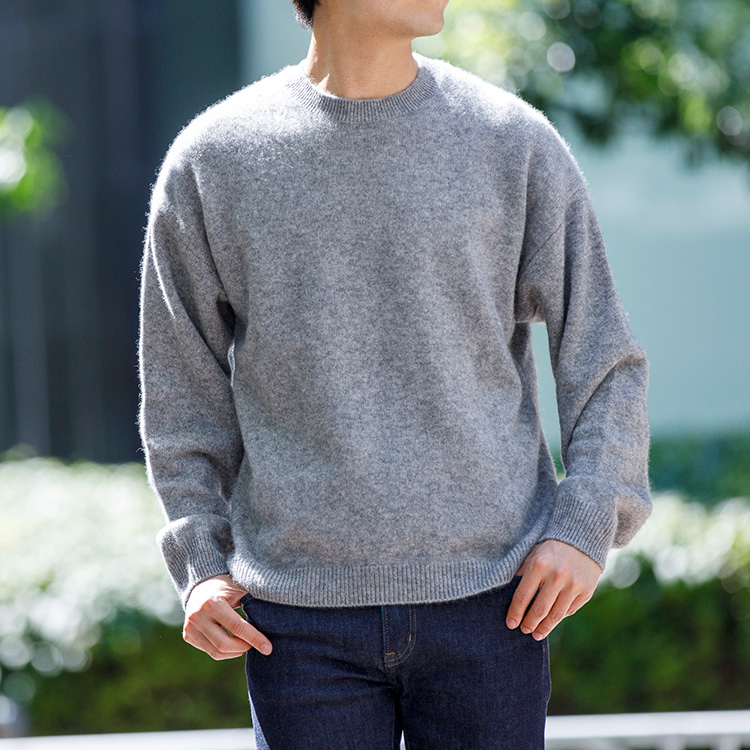 el alto】超極上カシミヤ100％ ボリュームクルーネックニット | 藤巻百貨店