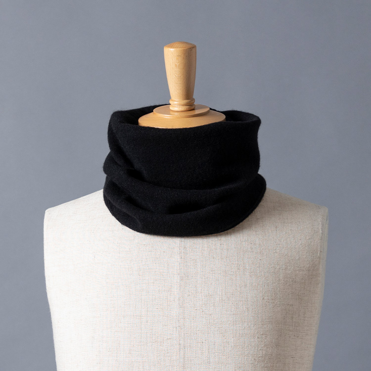 el alto】カシミヤ100% リブネックウォーマー | 藤巻百貨店