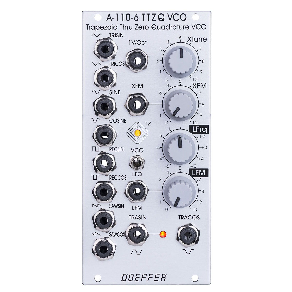 A-110-6 Trapezoid Thru Zero Quadrature VCO - A-100 Eurorack