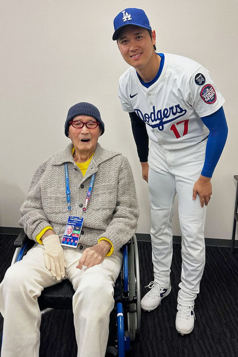 大谷翔平、長嶋茂雄氏との2ショット公開 レジェンドとの