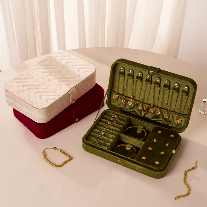 ジュエリーボックス ハート型ミラー付き多段引き出し宝石箱 ミラー