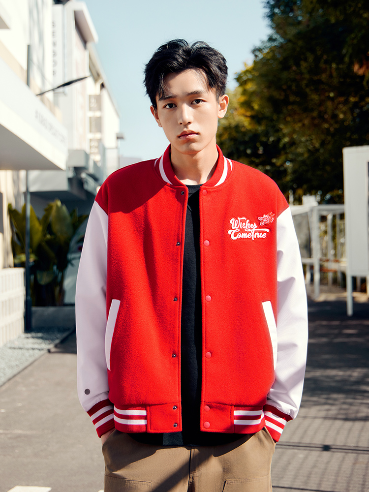 スタジャン 赤 夢叶う伝統的スタジアムジャケット 赤|スタジャン専門