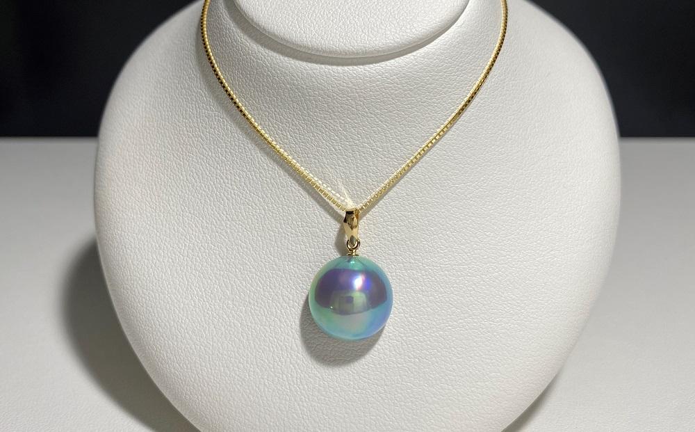 奄美パール】マベ真珠 13mm K18イエローゴールドペンダント995|真珠