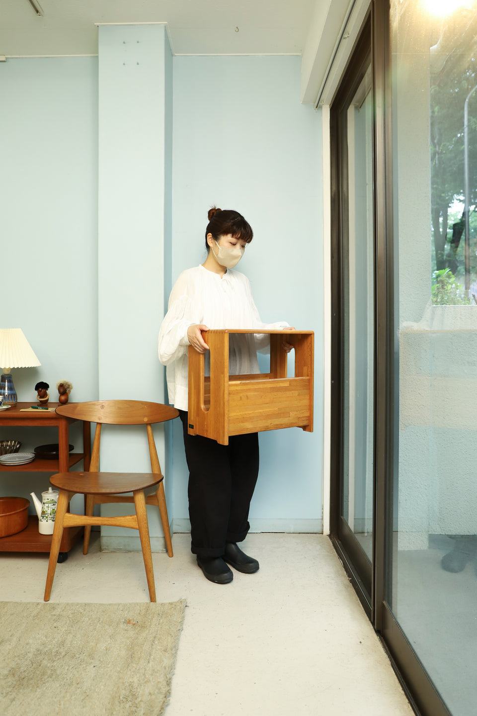 ジャパンヴィンテージ ナジコ マガジンラック サイドテーブル 昭和