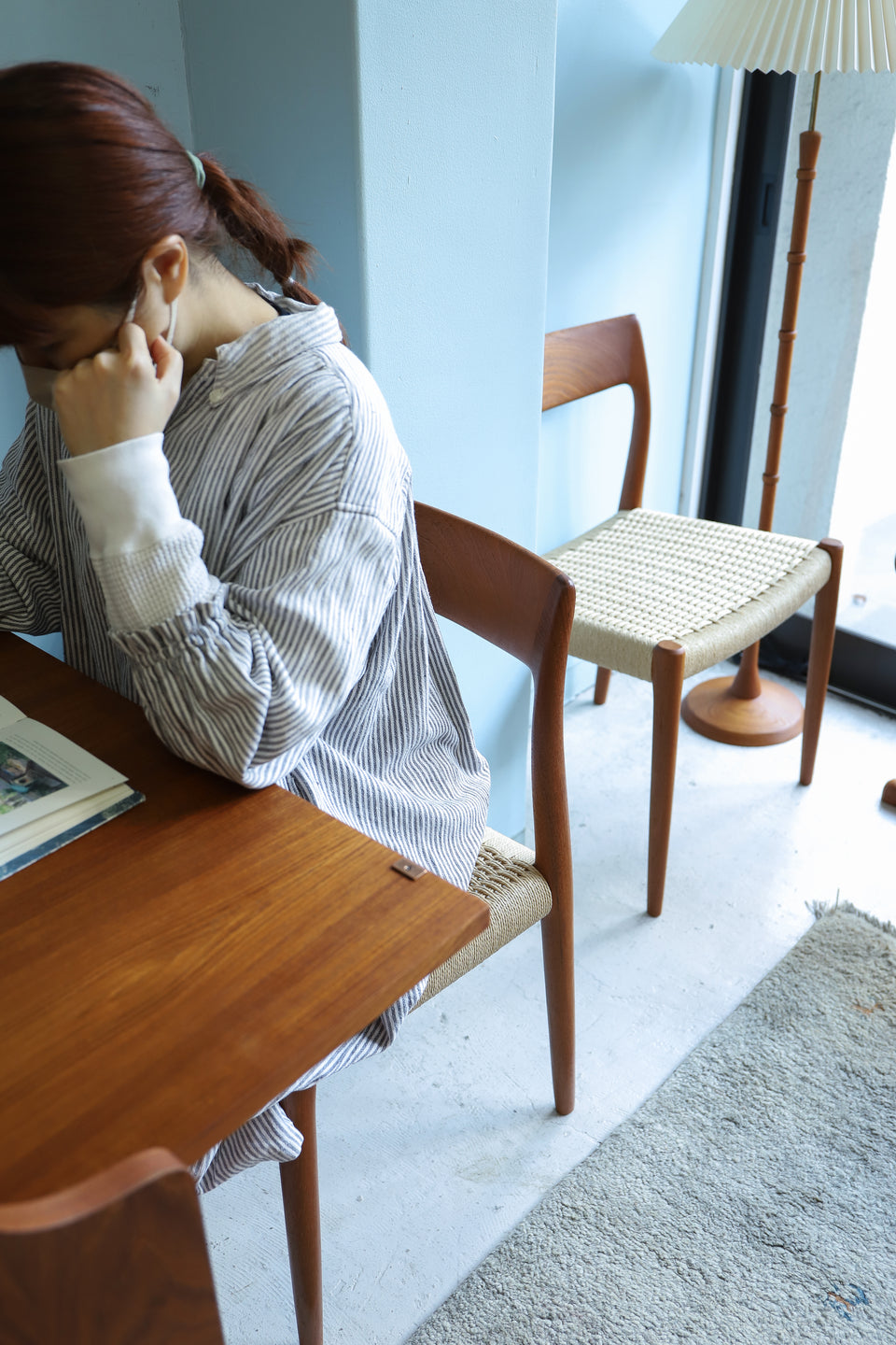 J.L.モラー ダイニングチェア チーク材 ペーパーコード 北欧