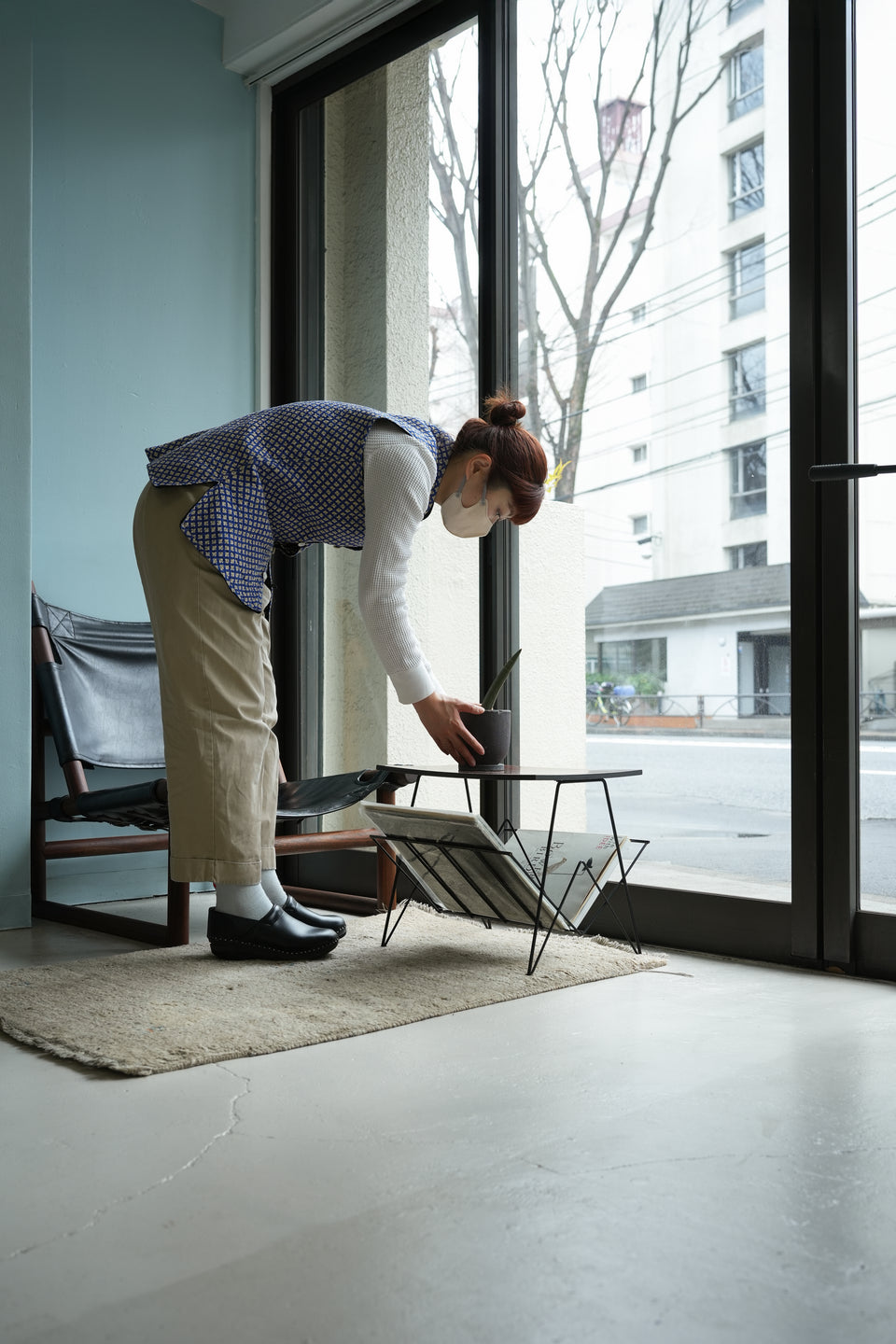 ミッドセンチュリーヴィンテージ サイドテーブル マガジンラック