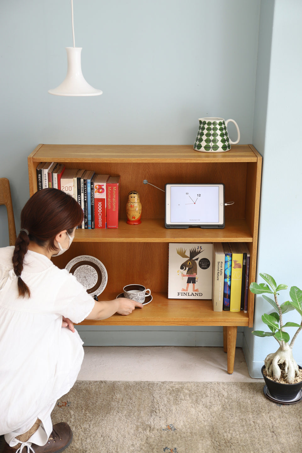 デンマークヴィンテージ ブックケース オーク材 本棚 北欧家具/Danish