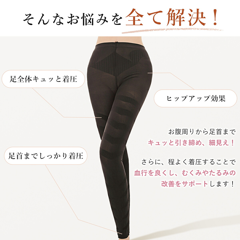 履くだけ！美尻＆美脚 3D着圧レギンス［173N41］履くだけ 美尻 ＆ 美脚