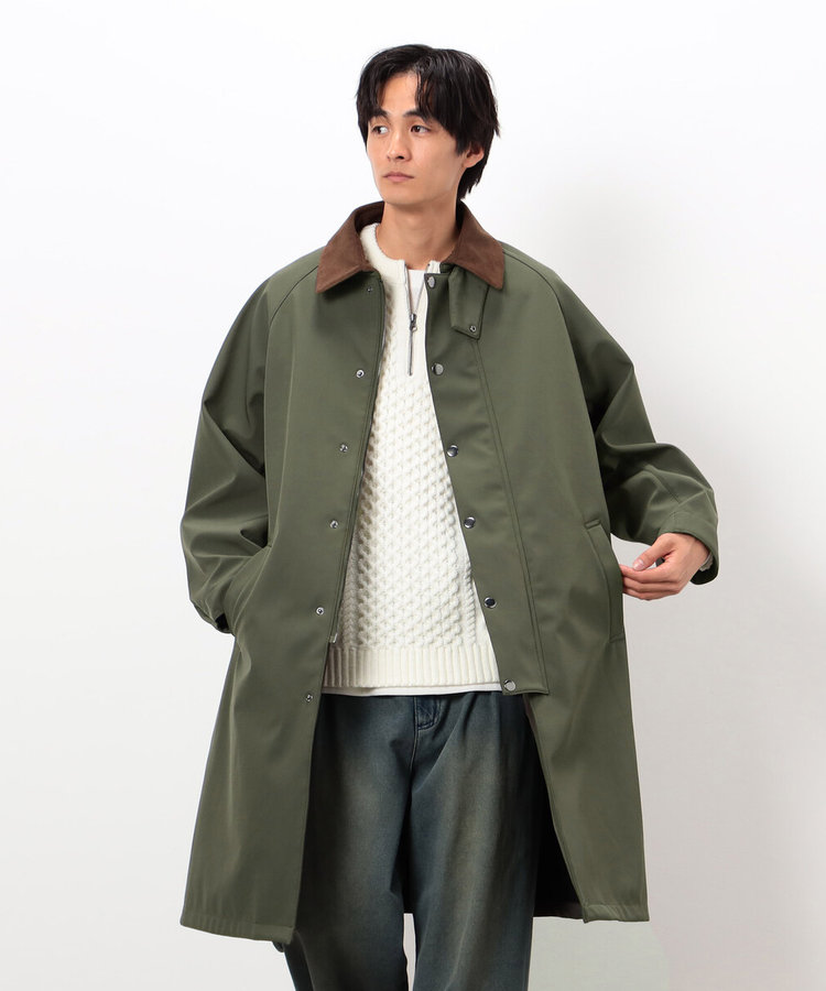 フリースボンディング ロングコート（55-02MM30-205）｜パープル