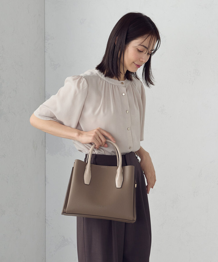 型押しハンドルバッグ（95-20BM17-205）｜モノコムサ（MONO COMME CA