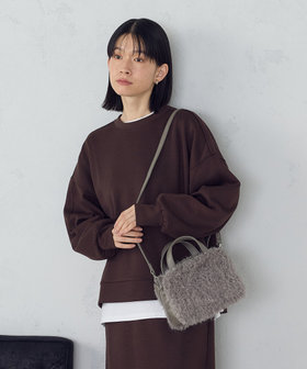 2WAY フェイクファー ボストンバッグ（95-20BM43-205）｜モノコムサ