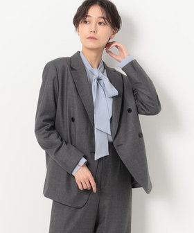 セットアップ対応】2WAYストレッチフラノ ダブルブレストジャケット