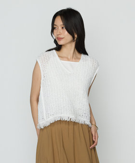 サマーツイードニット ジレ（10-31IK08-205）｜K.T キヨコ タカセ（K.T