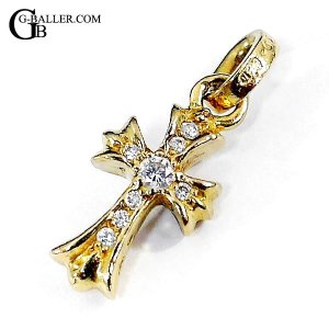 クロムハーツ 22K タイニーファットクロス パヴェダイヤ 正規品 イン