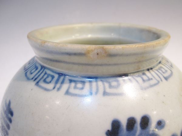 李朝 分院染付花寿文丸壷｜商品一覧｜GALLERY 帝塚山