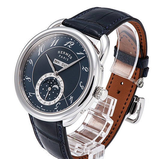 エルメス アルソー グランド リュンヌ ウォッチ W053222WW00 ブルー