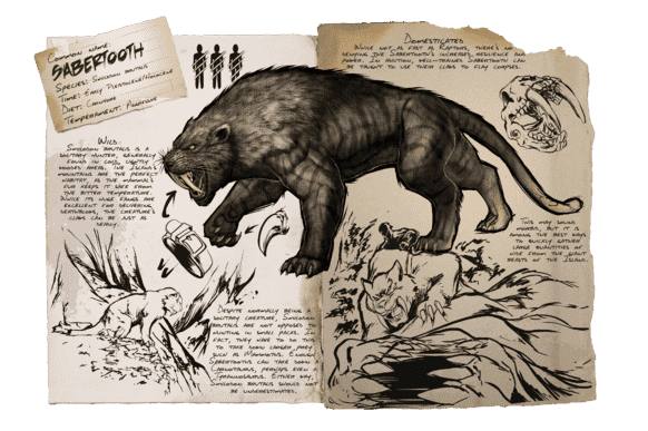 ARKモバイルのサーベルタイガー(Sabertooth) | 基本情報やキブル