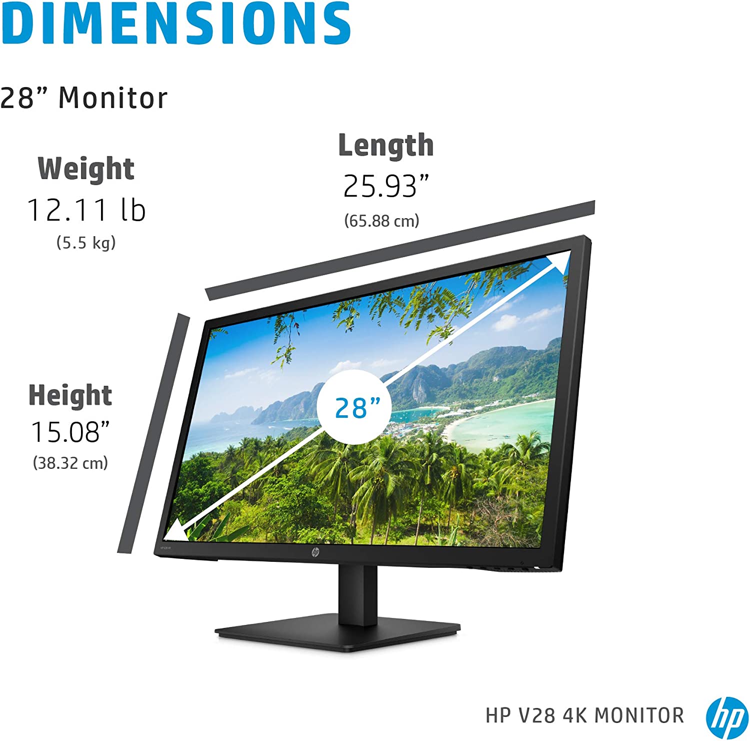 HP V28 28″ 4K LED MONITOR , Gamma Computers