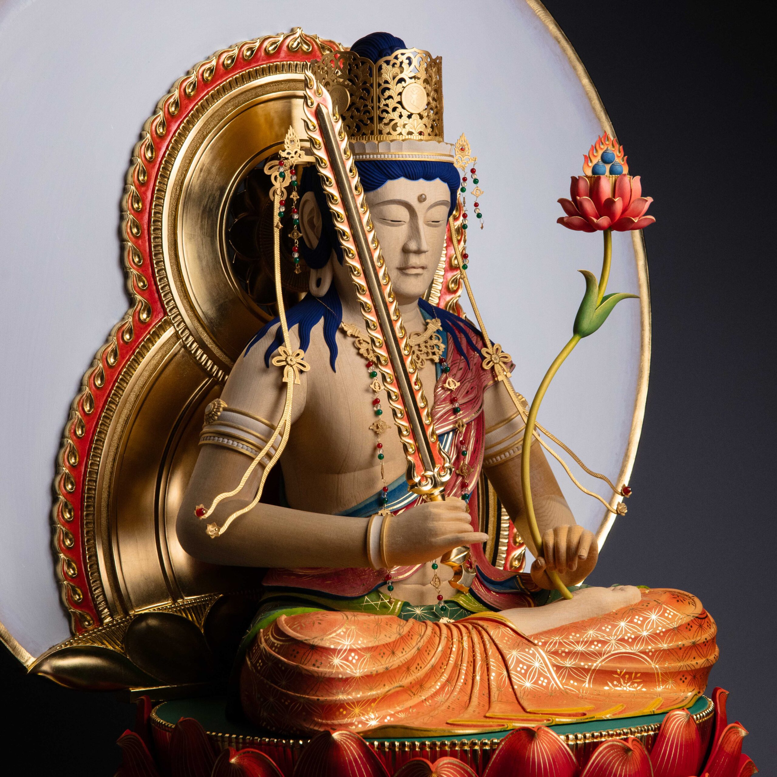 虚空蔵菩薩完成です。 | 京都の仏師 宮本我休（GAKYU ガキュウ）