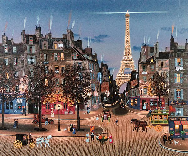 ドラクロワ「エッフェル塔の灯り」 絵画 販売 買取 東京 自由が丘に