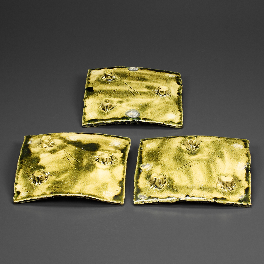 山口 真人 織部四方皿 (YM46 ) | ギャラリーラボ