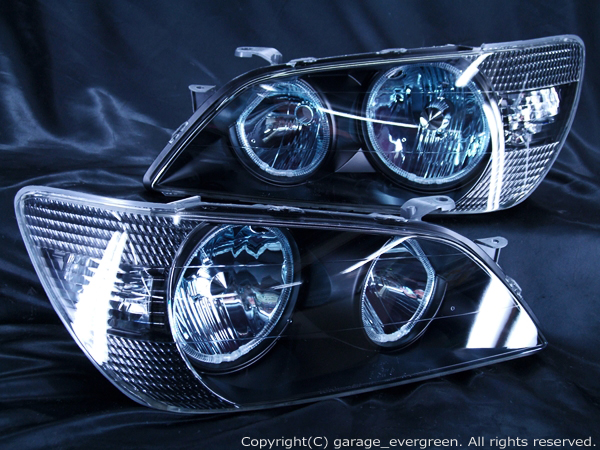 新品□アルテッツァ前期□ブラック&LEDイカリングヘッドライトEG
