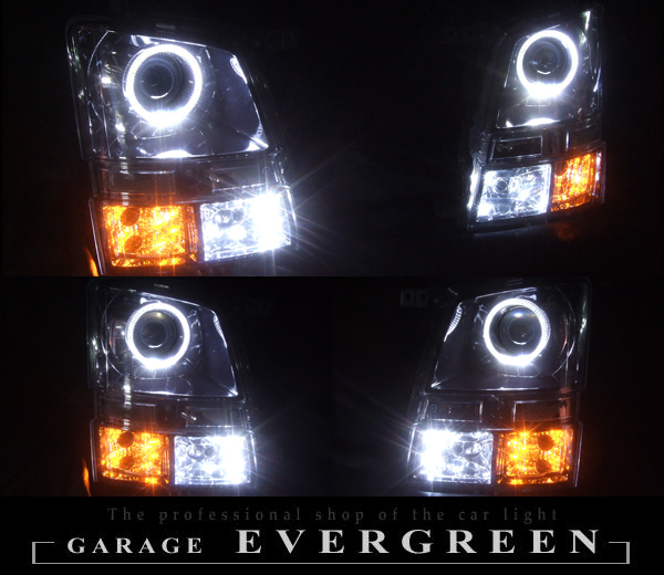 MH21系 ワゴンR 純正HID車用 イカリング＆LED増設＆クリア仕様 純正