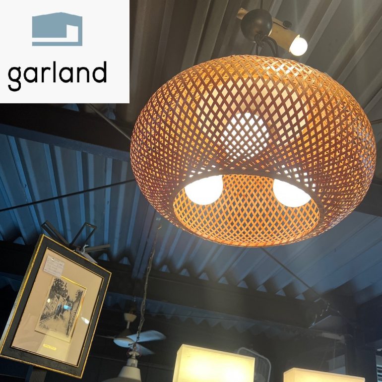 yamagiwa/ヤマギワ 竹のあかり ペンダントライト 照明 3灯 半月型 竹製