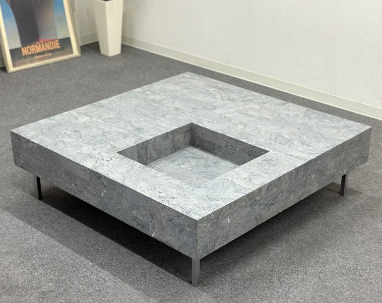 美品□HUKLA/フクラ□スクエア センターテーブル100 ELT001 グレー