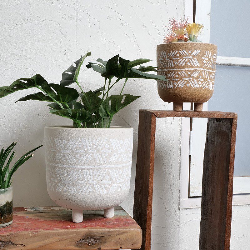 30%OFF 脚付セラミックプランター 植木鉢 S｜マライカ公式通販