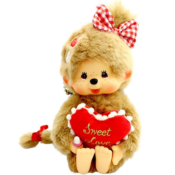 Qoo10] 誕生石ハートネックレス モンチッチぬいぐ