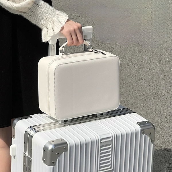 Qoo10] ミラー付き メイクボックス 大容量 コス