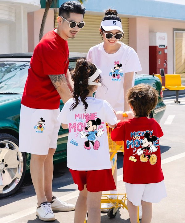 Qoo10] ディズニー 80-160 S-3XLミッキーミニーテ