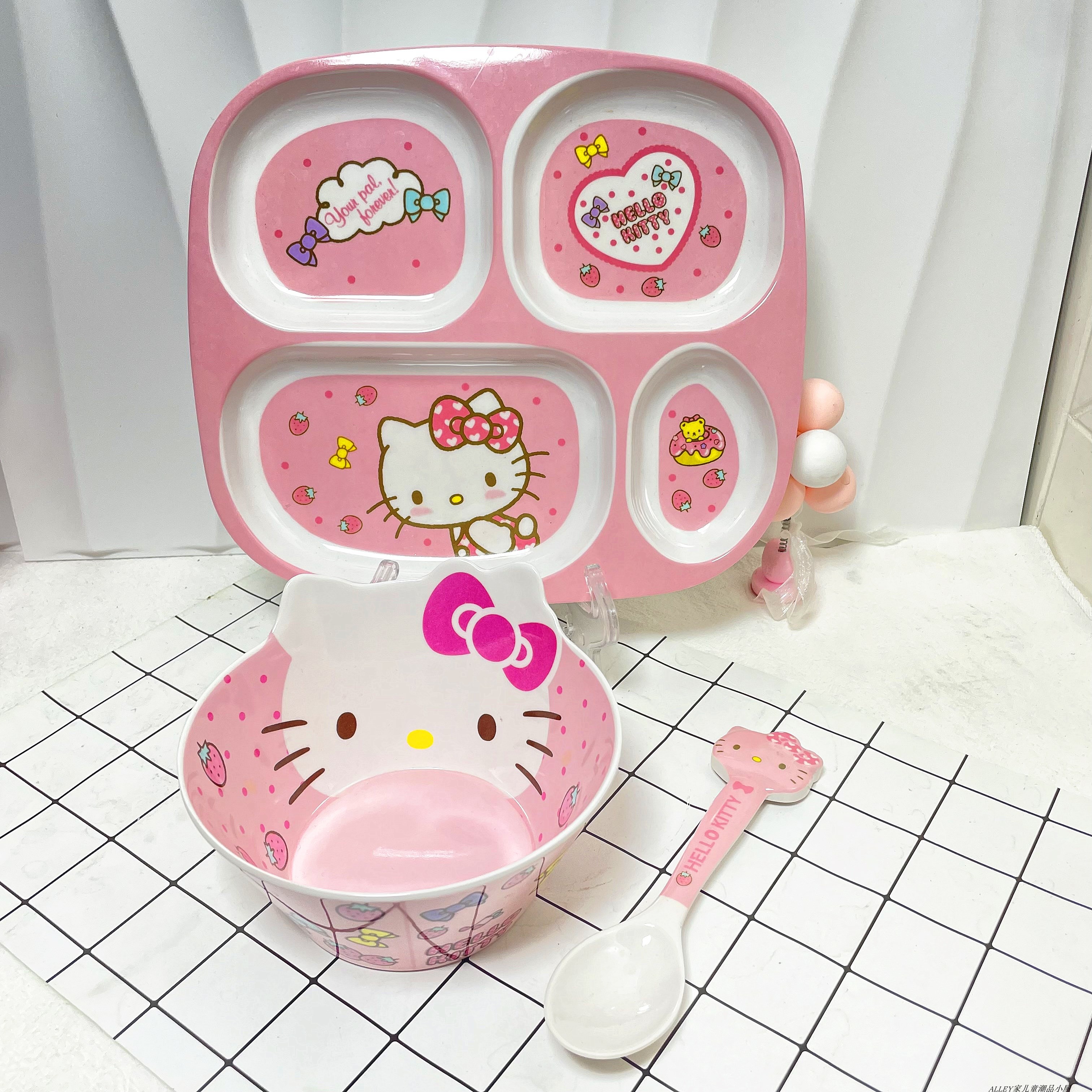 Qoo10] ハローキティ食器セットホームコンパートメ : キッチン用品