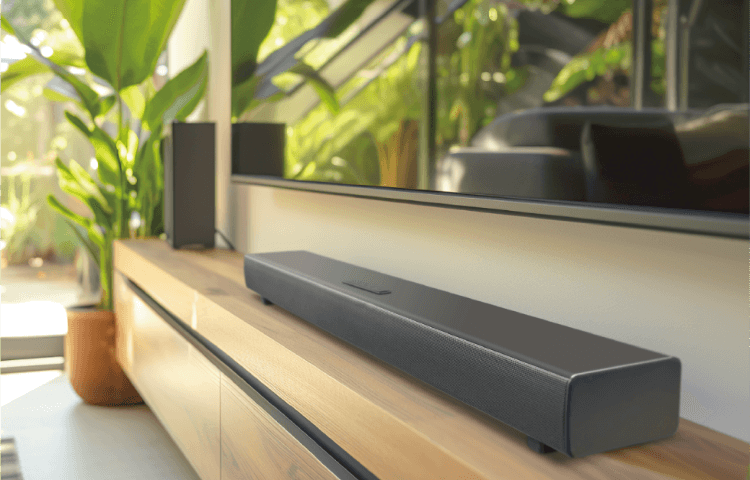 サブウーファー内蔵2.1chサウンドバースピーカー GRND-SBSPK008C BK