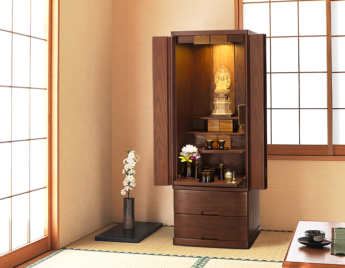 床置きモダン仏壇 ロダン タモ 15×41号 | 仏壇・仏具・位牌の専門店